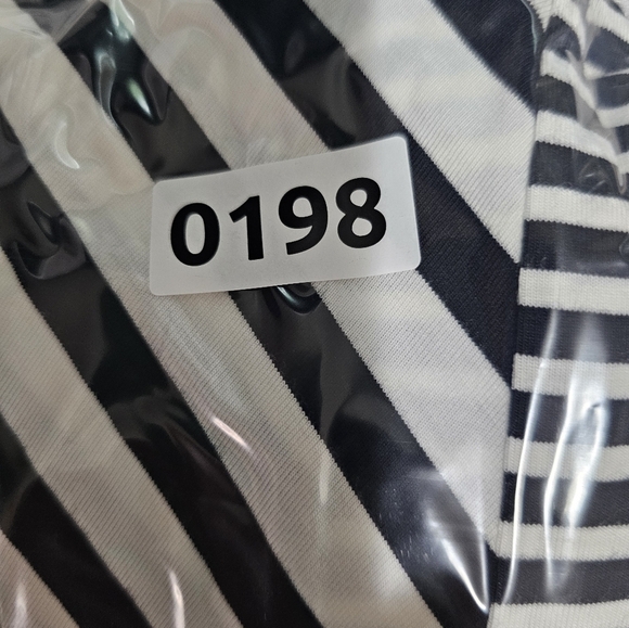 Soma Maxi Striped Rayon Spandex Tank Dress Black and White Racer Back Size Lg - Picture 14 of 14